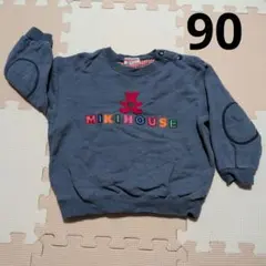 MIKI HOUSE トレーナー 90cm クマ柄 レトロ