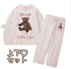 ジェラートピケ【シュタイフ】プルオーバー+ロングパンツセット【PNK】