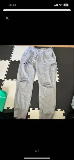 最終値下げ？ダメージ加工 グレー ジョガーパンツ