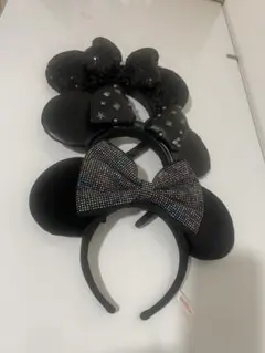 ミニーマウス耳カチューシャセット 3種類