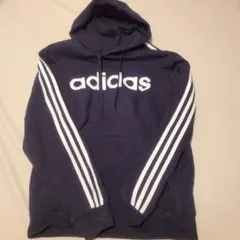 adidas ネイビー フード付きパーカー　アディダス
