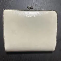 agnes b. 二つ折り財布 がま口 アイボリー