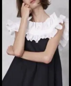 Cygneシーニュドット柄 パフスリーブ ブラウス ブラック Cygneシーニュドット柄 パフスリーブ ブラウス ブラック - メルカリ