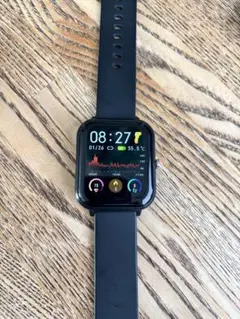 スマートウォッチ ブラック 心拍数・血圧測定