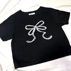 クロップド丈 Tシャツ リボンのサムネイル