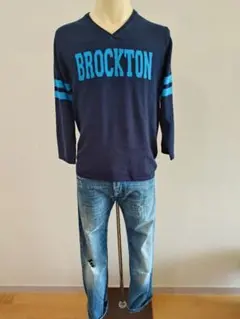 ユナイテッドアローズグリーンレーベル　ネイビー 七分袖カットソー