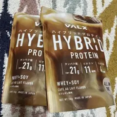 カフェオレ VALX バルクス ハイブリッド プロテイン1kg ホエイソイ*3袋 