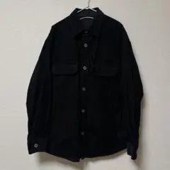GU コーデュロイシャツ メンズS ブラック
