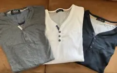 メンズ長袖カットソー3枚セット