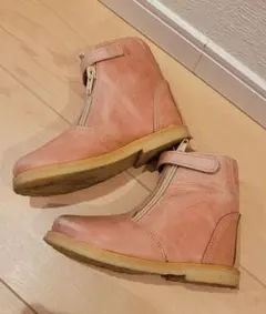 本日限定値下げ！キッズ本革ブーツピンク レザーブーティ16cm