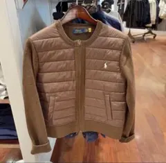 Polo Ralph Lauren ブラウンジップアップカーディガン M 中綿