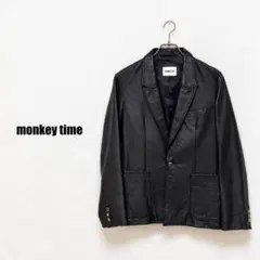 MONKEY TIMEレザーライク クロップド カバーオール ルイス ルード系