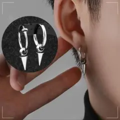 メンズ フェイクピアス スタッズ ストリート 韓国 ノンホール イヤーカフ