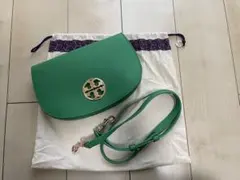 【値下げ】トリーバーチ　グリーンショルダーバッグ