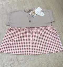 新品　Tシャツ　90 100 さくらんぼ チェック