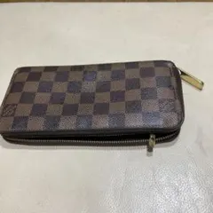 ルイヴィトン ジッピーウォレット ダミエ ブラウン ラウンド 長財布 エベヌ
