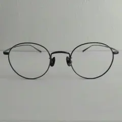 度無し JINS メタルフレーム ブラウン ラウンド Vintage調