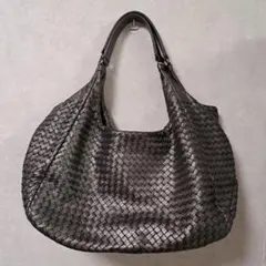 編み込みレザー ショルダーバッグ