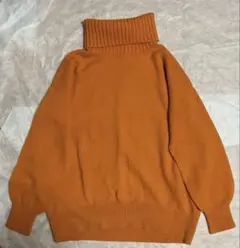【美品】Spick&Spanカシミヤ タートル ニット オレンジ スピック