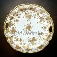 【里帰り】オールドノリタケ 金盛り双耳トレー 飾り皿 RC青印 Nipponのサムネイル