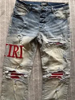 アミリ amiri スリムフィットジーンズスキ ニー32