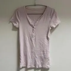 HOLLISTER ヘンリーネック Tシャツ XS ピンクのサムネイル