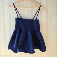 LOWRYS FARM ペプラムキャミソール FREE ネイビー 春