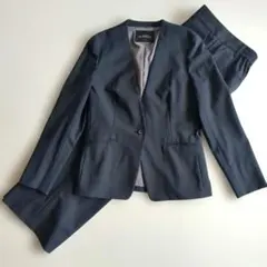 極美品★グリーンレーベルリラクシング パンツスーツ カラーレス 洗える L