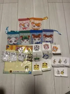 とっとこハム太郎　まとめ売り２３点セット　キーホルダー　巾着　タオル　ぬいぐるみ