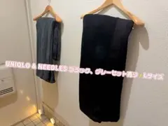 UNIQLO & NEEDLES ワイドパンツ Lサイズ 2着セット売り