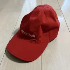 【破格】mont-bell GORE-TEX キャップ　レッド　L