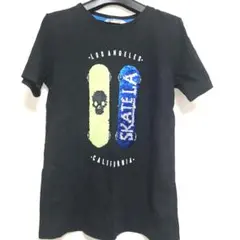 【古着】H&M スケートボード スカル スパンコール Tシャツ 150㎝のサムネイル