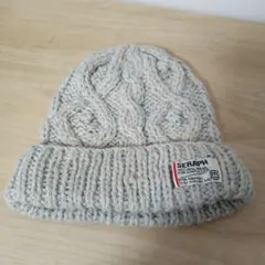 SERAPH ケーブル編み ニット帽 ベージュ キッズ 52-54cm