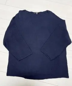 美品 ユニクロ 長袖 トップス ニット セーター ネイビー XXL 3L