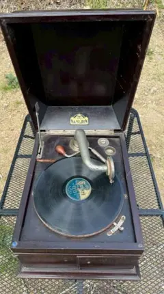 1950年代 コロンビア卓上型蓄音機 グラフォノーラ G-208 ゼンマイ式