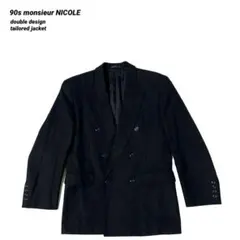 90s monsieur NICOLE ダブル テーラードジャケット バブルのサムネイル