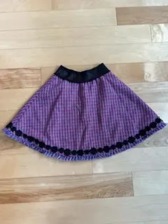 【美品】ANNA SUI mini サイズ120cm ツイードスカート