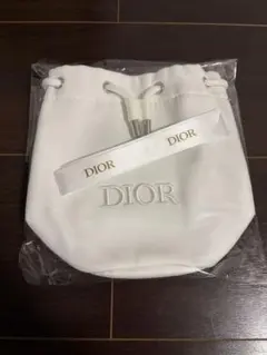 ★新品未使用★DIOR ディオール　ノベルティ　ポーチ　ホワイト