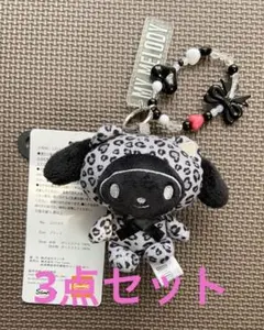 マイメロ　ビッグリボン　マスコット 2点 & ブラック ヒョウ柄 マスコット