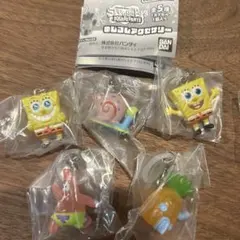 スポンジボブ めじるしアクセサリー　ガチャ　全5種　コンプリート