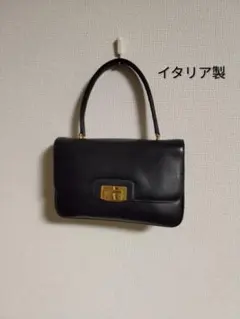 Dante Beatrice ハンドバッグ　レザー　黒　フォーマル　イタリア製