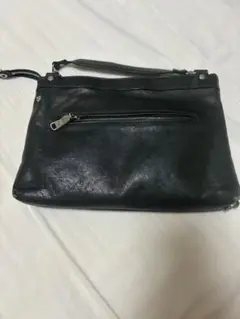 FIGARO Paris 深緑色　レザー クラッチバッグ