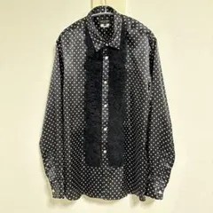 コムデギャルソンオムプリュス AD2021 ロングシャツ 黒 S コットン