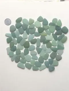シーグラスNO866.グリーン系小粒（約15〜25㎜）200g