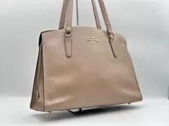 COACH テイタム40 トートバッグ ベージュ レザー
