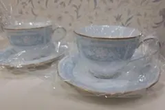 新品　未使用　ノリタケ　カップ&ソーサー　レースウッドゴールド　ペア カップ