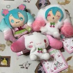 初音ミク×シナモロール　マスコット 桜Ver.３種セット！