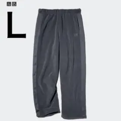 【新品タグ付き】ユニクロNEEDLES フリースワイドパンツ ダークグレー L