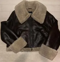 ZARA ムートンコート ブラウン