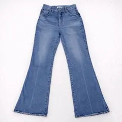 美品 MOUSSY MVS デニムパンツ フレアタイプ 27インチ ブルー